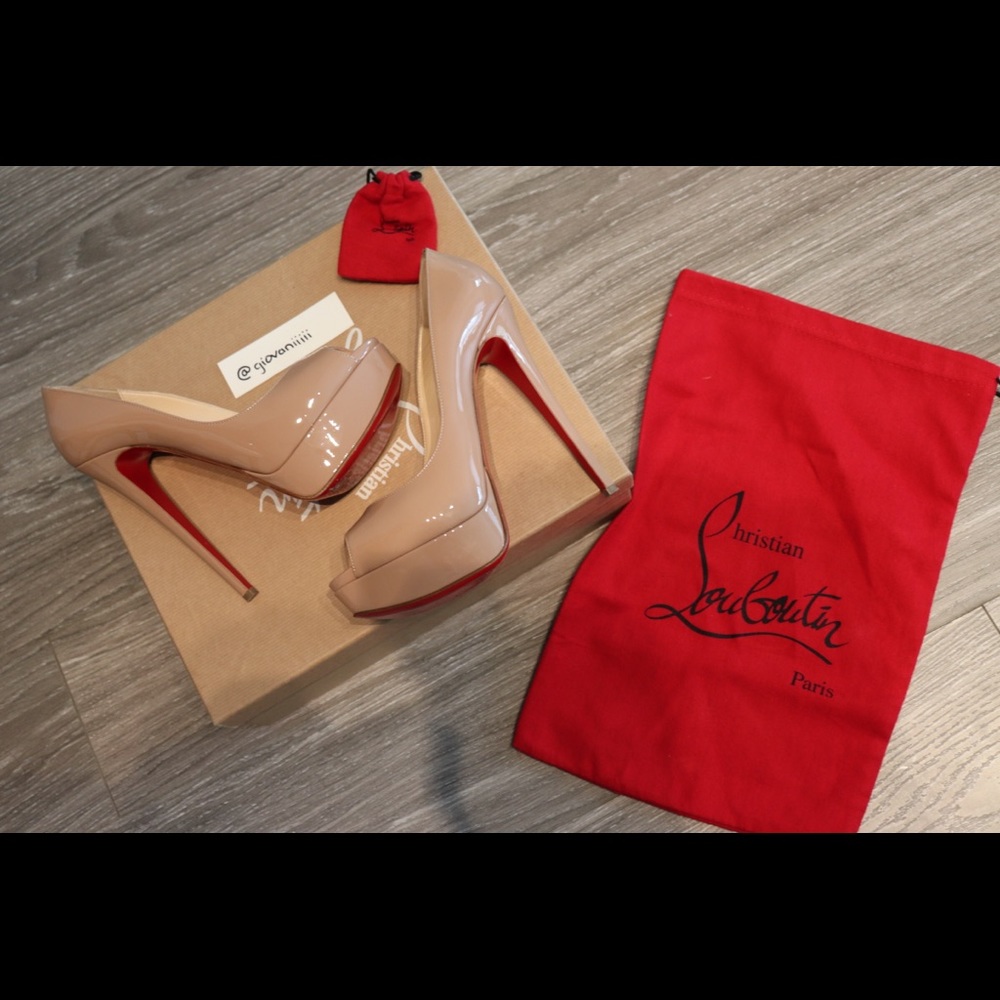 Christian Louboutin Lady Peep 150mm Beige